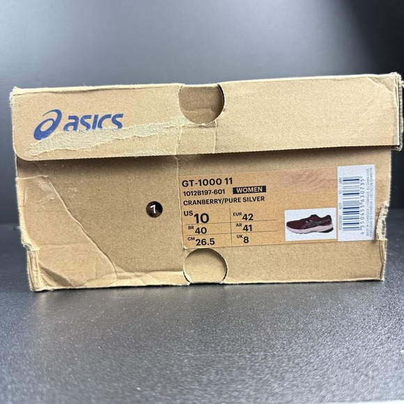 ASICS GT1000-11 Running Shoes Women's Size 10 Cranberry Silver 1012B197-601 - Picture 16 of 16